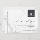 MINIMAL SCANDI MARBLE STONE TEXTURE TYPOGRAPHIE SAVE THE DATE (Vorderseite)
