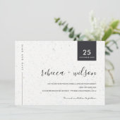 MINIMAL SCANDI RUSTISCHE TERRAZZO-TEXTURE-TYPOGRAP SAVE THE DATE (Stehend Vorderseite)