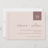 MINIMAL SCANDI SOFT BLUSH PEACH PINK TYPOGRAPHIE SAVE THE DATE (Vorderseite)