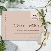 MINIMAL SCANDI TERRACOTTA RUST PEACH TYPOGRAPHIE SAVE THE DATE