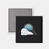 Minimal Schlafbärenduschen Retro Sunset Michigan Magnet (Vorderseite/Rückseite)