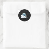 Minimal Schlafbärenduschen Retro Sunset Michigan Runder Aufkleber (Tasche)