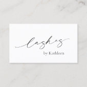 Minimal schlicht Elegant Lashes Visitenkarte (Vorderseite)