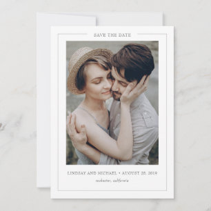 Minimal schlicht Elegant Modernes Save the Date Fo