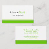 Minimal Schlicht in Clean Mint Green Visitenkarte (Vorne/Hinten)