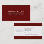 MINIMAL schlicht, modern, schlau und grau Visitenkarte (Vorne/Hinten)