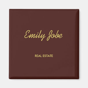 Minimal schlicht und elegant braun magnet