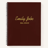 Minimal schlicht und elegant braun notizblock (Vorderseite)