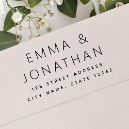 Minimal schlichte Namen - Rücksendeadresse Gummistempel