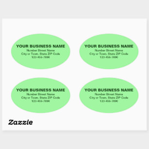 Minimal Schlichte Texte Business Brand on Light Gr Ovaler Aufkleber