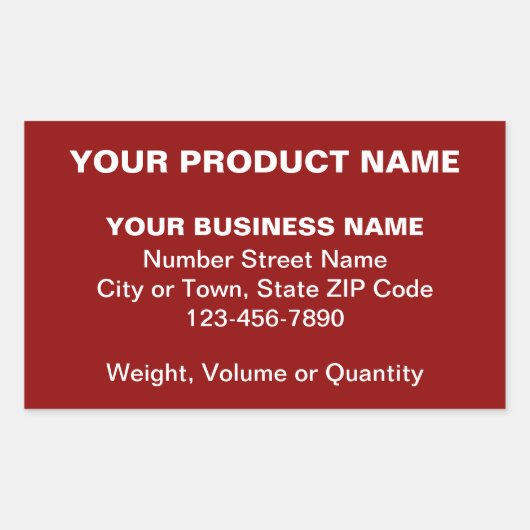 Minimal Schlichte Texte zum Business Product on Re Rechteckiger Aufkleber (Vorderseite)