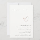 Minimal schlichtes Herzen jedes Alters Geburtstag  Dankeskarte (Vorderseite)