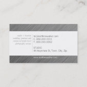 MINIMAL schlichtes modernes, schick gebürstetes Al Visitenkarte (Rückseite)