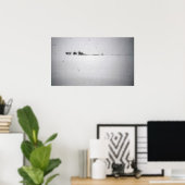 Minimal-Schneeplakat Poster (Heimbüro)