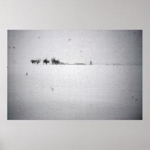 Minimal-Schneeplakat Poster