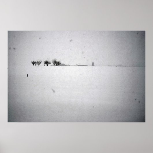 Minimal-Schneeplakat Poster (Vorne)