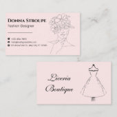 Minimal Schöner und eleganter Mode-Designer Visitenkarte (Vorne/Hinten)