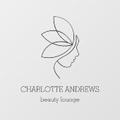 Minimal, Schönheit, Logo, Firmenname Branding Fensteraufkleber (Blatt)