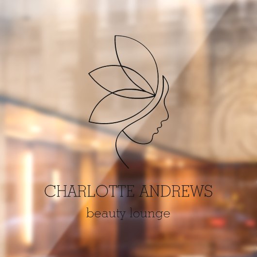 Minimal, Schönheit, Logo, Firmenname Branding Fensteraufkleber (Blatt 2)