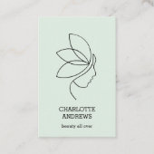 Minimal, Schönheit, Logo, Line Art, Leuchtend Visitenkarte (Vorderseite)