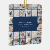 Minimal Schreibmaschine Einfaches Foto Collage Gri Keramikornament (Rechts)