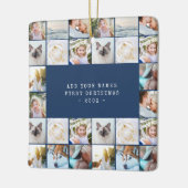 Minimal Schreibmaschine Einfaches Foto Collage Gri Keramikornament (Links)