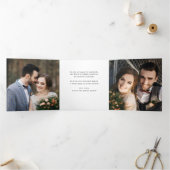 Minimal-Schreibmaschine | Leichtes und Verheiratet Dreifach Gefaltete Urlaubskarte (Innenseite)