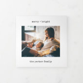 Minimal-Schreibmaschine | Merry and Bright Multi F Dreifach Gefaltete Urlaubskarte (Cover)