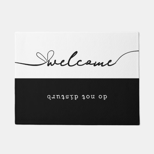 Minimal-Schreibmaschine | willkommen, nicht stören Fußmatte (Vorderseite)