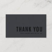 MINIMAL SCHWARZ AUF SCHWARZ DANKEN, DASS SIE LOGO  VISITENKARTE (Vorderseite)