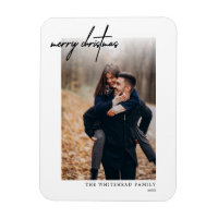 Minimal Schwarz Frohe Weihnachtskarte Weiß