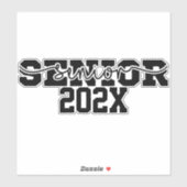 Minimal Schwarz Moderner Script Abschluss Sticker (Blatt)