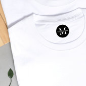 Minimal Schwarz Monogram Einfache wasserdichte Bek Etiketten