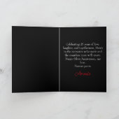 Minimal Schwarz und Silver Husband 25 Jahre Jubilä Karte (Innenseite)