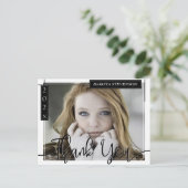 Minimal Schwarz und Weiß Linien Foto Grad Vielen D Postkarte (Stehend Vorderseite)