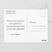 Minimal Schwarz und Weiß Linien Foto Grad Vielen D Postkarte (Rückseite)