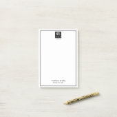 Minimal, schwarz und weiß post-it klebezettel (Auf Schreibtisch)