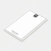 Minimal, schwarz und weiß post-it klebezettel (angewinkelt)