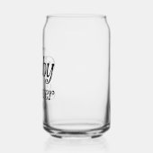 Minimal Schwarz und Weiß Retro Babydusche Dosenglas (Links)