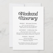 Minimal Schwarz und Weiß Retro Bachelorette Wochen Einladung (Rückseite)