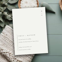 Minimal Schwarz und Weiß Save the Date laden ein