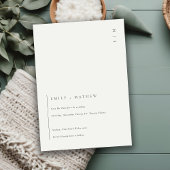 Minimal Schwarz und Weiß Save the Date laden ein Dankeskarte