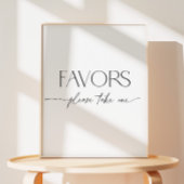 Minimal Schwarz und Weiß Script Brautparty Gefalle Sockelschild