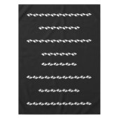 Minimal Schwarz und Weiß Tischdecke (Vorderseite)