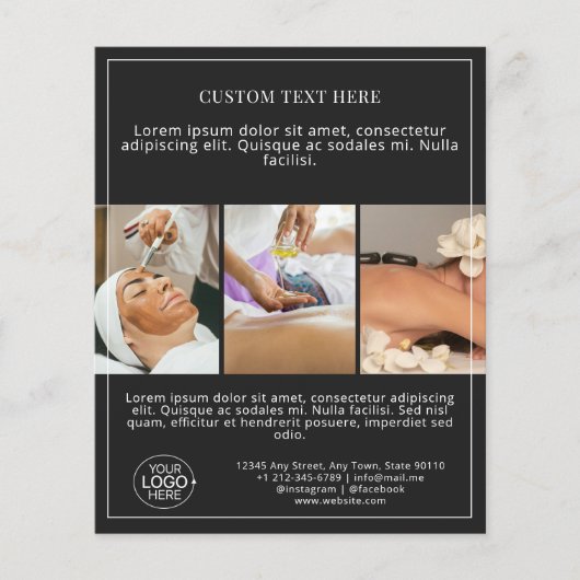 Minimal Schwarz/Weiß Foto hinzufügen Flyer (Vorne)