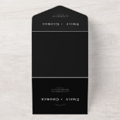 Minimal | Schwarz-Weiß-Hochzeit All In One Einladung (Außenbereich)