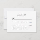 Minimal Schwarz-Weiß-Kalligrafie UAWG - Auswahl RSVP Karte (Rückseite)