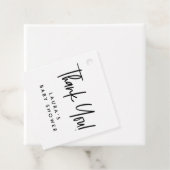 Minimal Schwarz-weiß Moderne Babydusche Danke Geschenkanhänger (Beispiel)