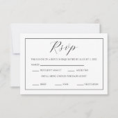 Minimal Schwarz-Weiß-Script-UAWG RSVP Karte (Vorderseite)