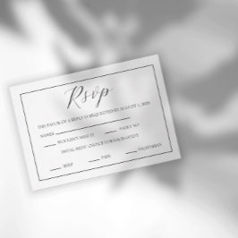 Minimal Schwarz-Weiß-Script-UAWG RSVP Karte